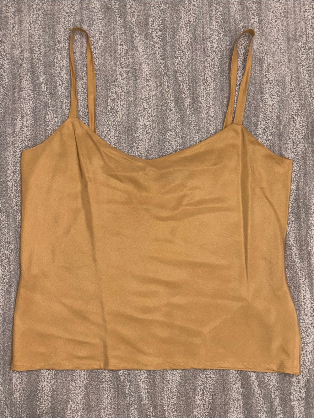 Dana Buchman 100% Silk Gold Camisole Satin Relaxed Fairy Boho Women’s Sz 8